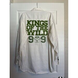 ROCAWEAR RCWR Kings Of The Wild 99 Vintage White Snap Button Shirt Size 3XL